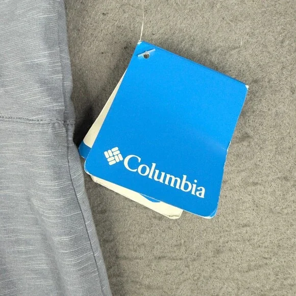 Columbia Shirt Dress Women's Small Blue Short Sleeve Pedal Flats Dress - Picture 2 of 10